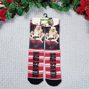 Mix n' Match 3/$18 Bioworld Bad Santa Christmas Funny Novelty Crew Socks NWT